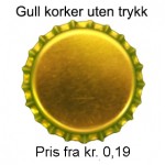 Ølkork, Gull, 26mm Crown Caps pose med 1.000 stk.