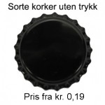 Ølkork, Sort, 26mm Crown Caps pose med 2.000 stk.