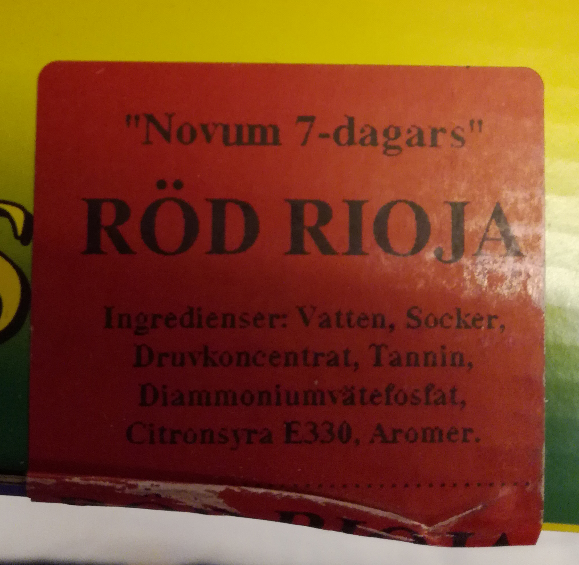 HISAB Novum Rød Rioja 7-Dagersvin. 21 Liter.