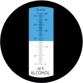 Refractometer for måling av alkoholprosent